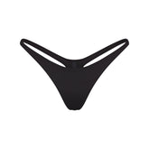 SIGNATURE SWIM THONG BIKINI BOTTOM | ONYX