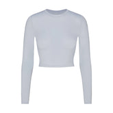 SKIMS SLEEP SUPER CROPPED LONG SLEEVE | ZEN BLUE