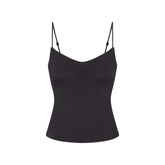 NikeSKIMS MATTE SHIRRED FRONT TANK | OBSIDIAN