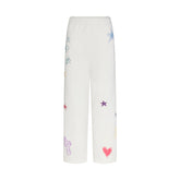 COTTON FLEECE CLASSIC STRAIGHT LEG PANT | MARBLE MULTI DOODLE PRINT