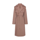 BOYFRIEND FLEECE OVERSIZED TRENCH COAT | UMBER