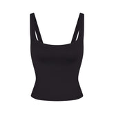 NikeSKIMS MATTE SQUARE NECK TANK | OBSIDIAN