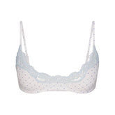 FITS EVERYBODY LACE SCOOP BRALETTE | SLATE PIN DOT PRINT