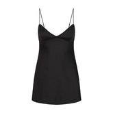 SATIN MINI DRESS | OBSIDIAN