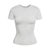 COTTON JERSEY T-SHIRT | LIGHT HEATHER GREY