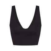 NikeSKIMS MATTE V-NECK BRA TOP | OBSIDIAN