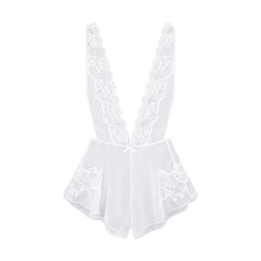 SKIMS ROMANCE PLUNGE TEDDY | IVORY