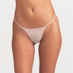 ULTRA FINE MESH STRING THONG | BARELY PINK