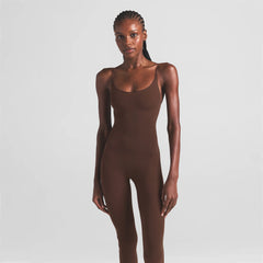 SHEER SEAMLESS CATSUIT | COCOA