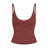 SMOOTH LAYERS SCOOP NECK CAMI | HENNA