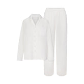 WOVEN SHINE LONG SLEEP SET | IVORY