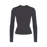 COTTON JERSEY LONG SLEEVE T-SHIRT | SOOT