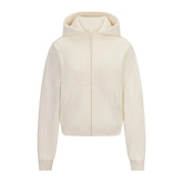 FRENCH TERRY ZIP UP HOODIE | ECRU