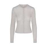 SHEER MODAL CARDIGAN | HEATHER GREY