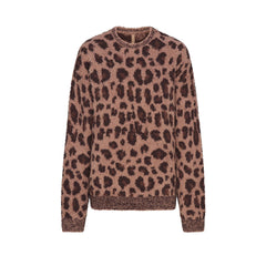 COZY OVERSIZED CREWNECK PULLOVER | SIENNA LEOPARD PRINT