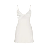 SKIMS ROMANCE DRAPED MINI SLIP DRESS | IVORY