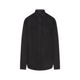 LIGHTWEIGHT SATIN OVERSIZED SHIRT | OBSIDIAN