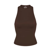 NikeSKIMS MATTE MOCK NECK RACER TANK | DARK SEPIA