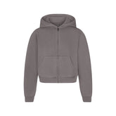 BOYFRIEND FLEECE ZIP UP HOODIE | SHADOW