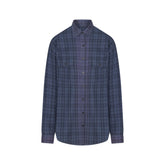 WASHED FLANNEL OVERSIZED SHIRT | GRAPHITE PLAID