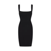 REFINED KNIT MIDI DRESS | OBSIDIAN