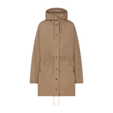 WOVEN COTTON OVERSIZED ANORAK | DESERT
