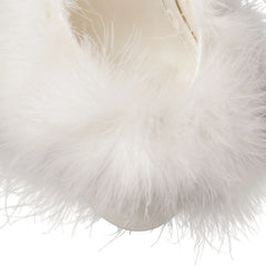 FEATHER KITTEN HEEL | IVORY