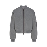 NEOPRENE OUTERWEAR REVERSIBLE BOMBER JACKET | DARK HEATHER GREY
