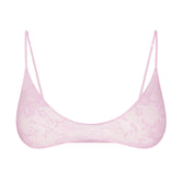 STRETCH LACE SKIMPY SCOOP BRALETTE | BABY PINK