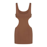 COTTON JERSEY CUT OUT MINI DRESS | JASPER
