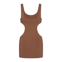 COTTON JERSEY CUT OUT MINI DRESS | JASPER