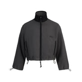 OUTDOOR FLEECE CROPPED 3/4 SLEEVE JACKET | ASH