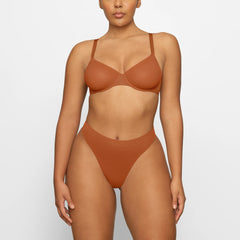 NO SHOW UNLINED DEMI BRA | BRONZE
