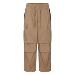 WOVEN COTTON OVERSIZED LOW RISE CARGO PANT | DESERT