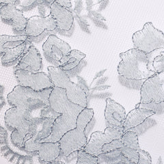 EMBROIDERED LINGERIE FRONT CLOSE UNLINED BRA | PEARL
