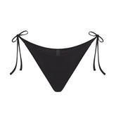 SIGNATURE SWIM DIPPED TIE BIKINI BOTTOM | ONYX