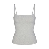COTTON JERSEY CAMI | LIGHT HEATHER GREY
