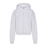 COTTON FLEECE CLASSIC ZIP UP HOODIE | LIGHT HEATHER GREY
