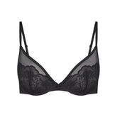 SKIMS LACE UNLINED DEMI BRA | ONYX
