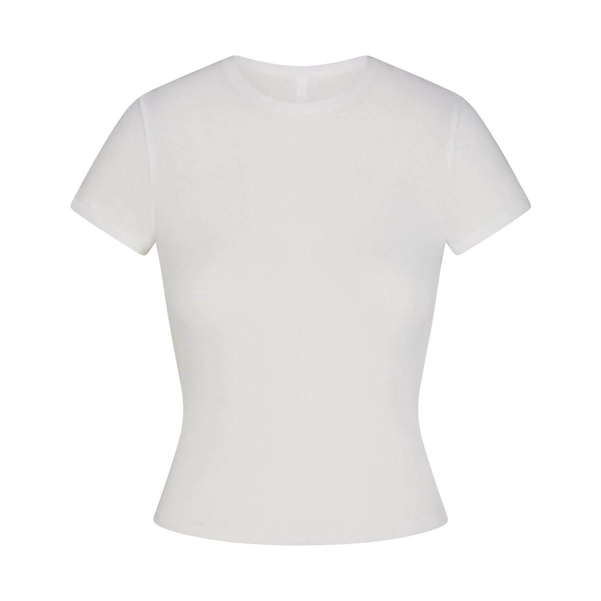 SHEER RIB T-SHIRT | SNOW