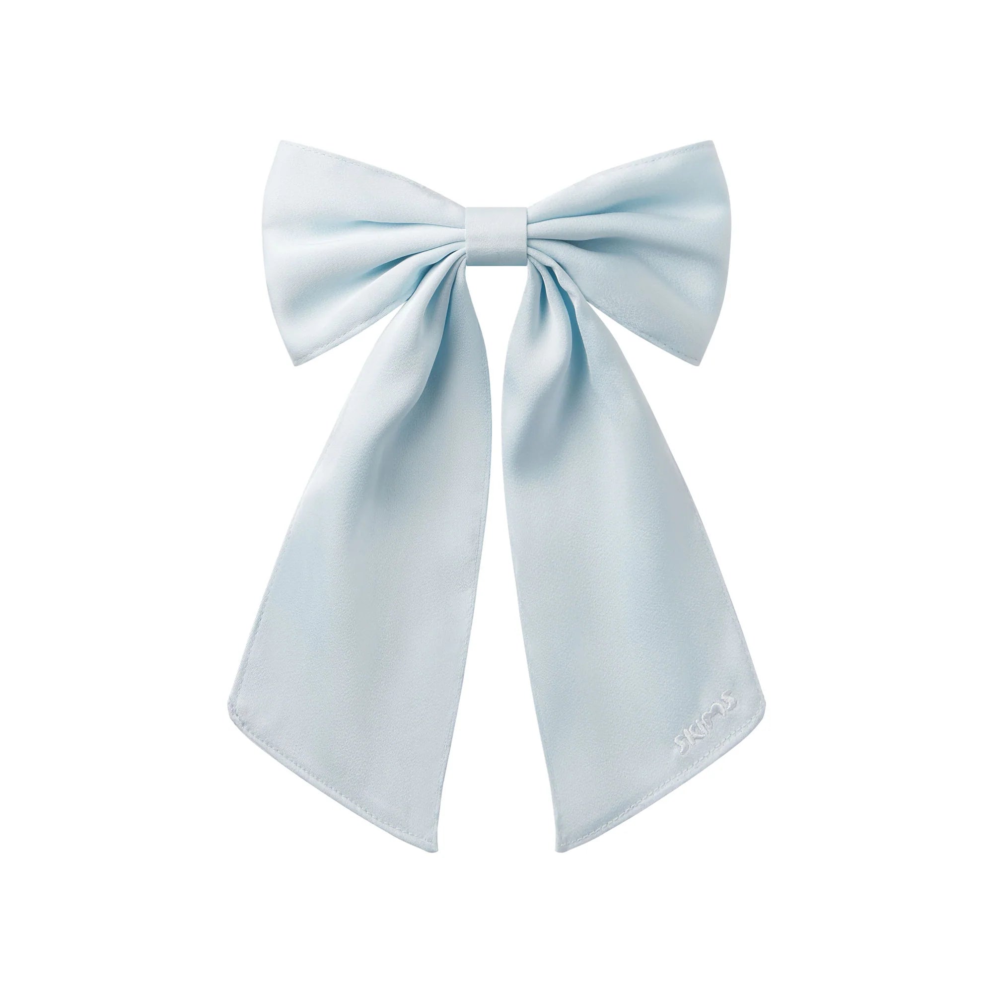 SATIN JUMBO BOW CLIP | BABY BLUE