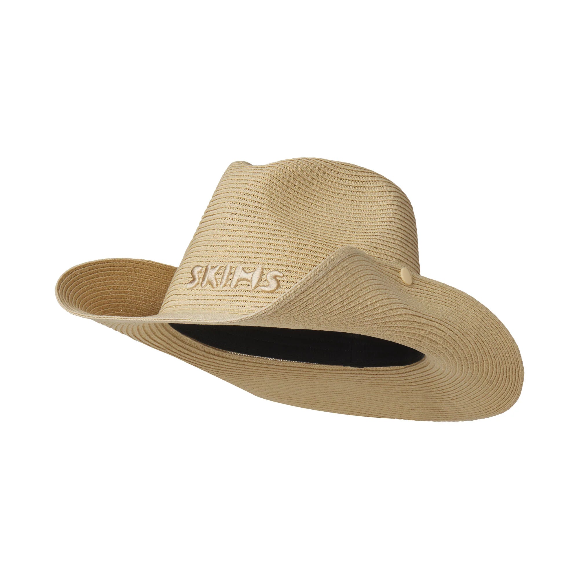 WOVEN SIDE SNAP HAT | NATURAL RAFFIA