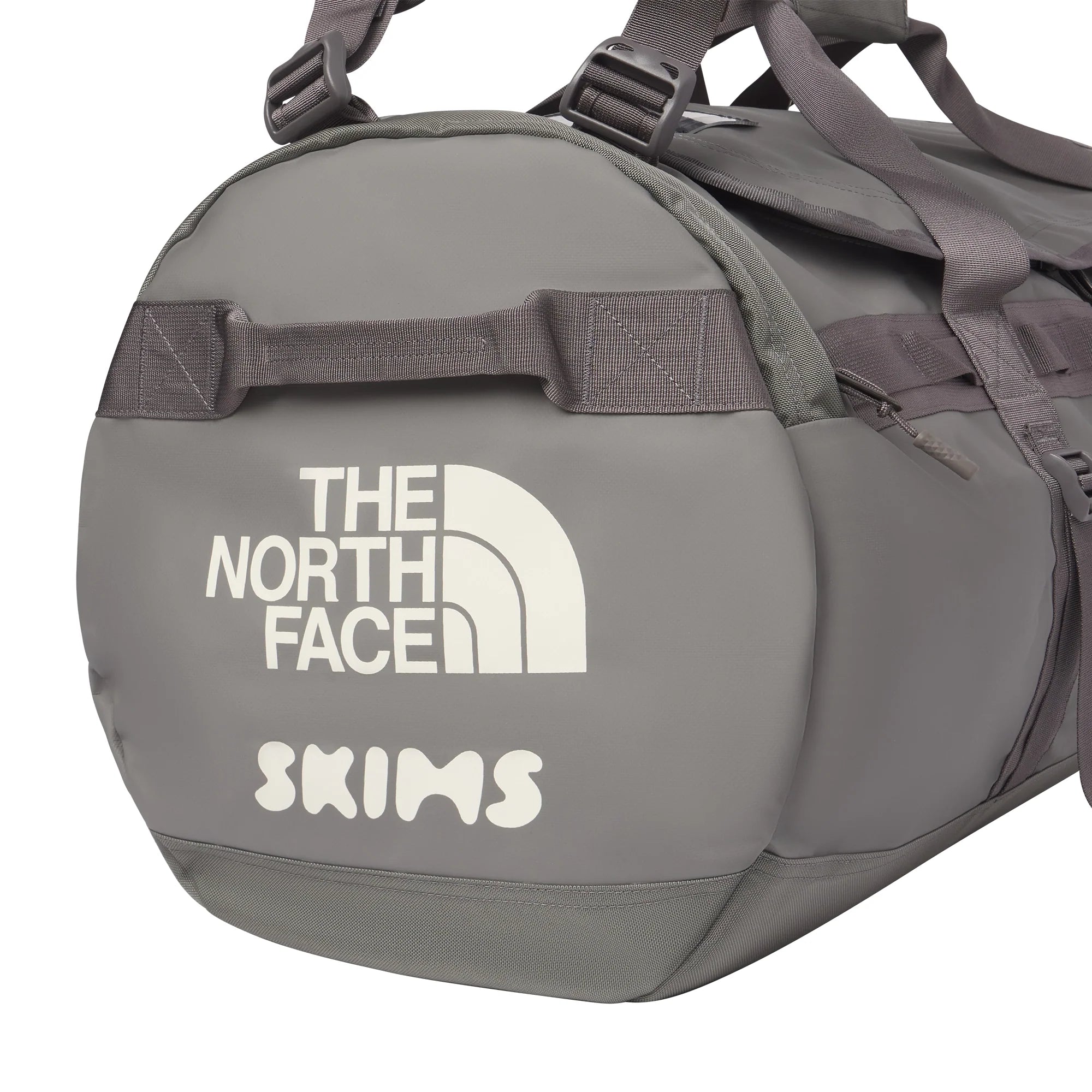 THE NORTH FACE X SKIMS LARGE BASE CAMP DUFFLE BAG | GUNMETAL