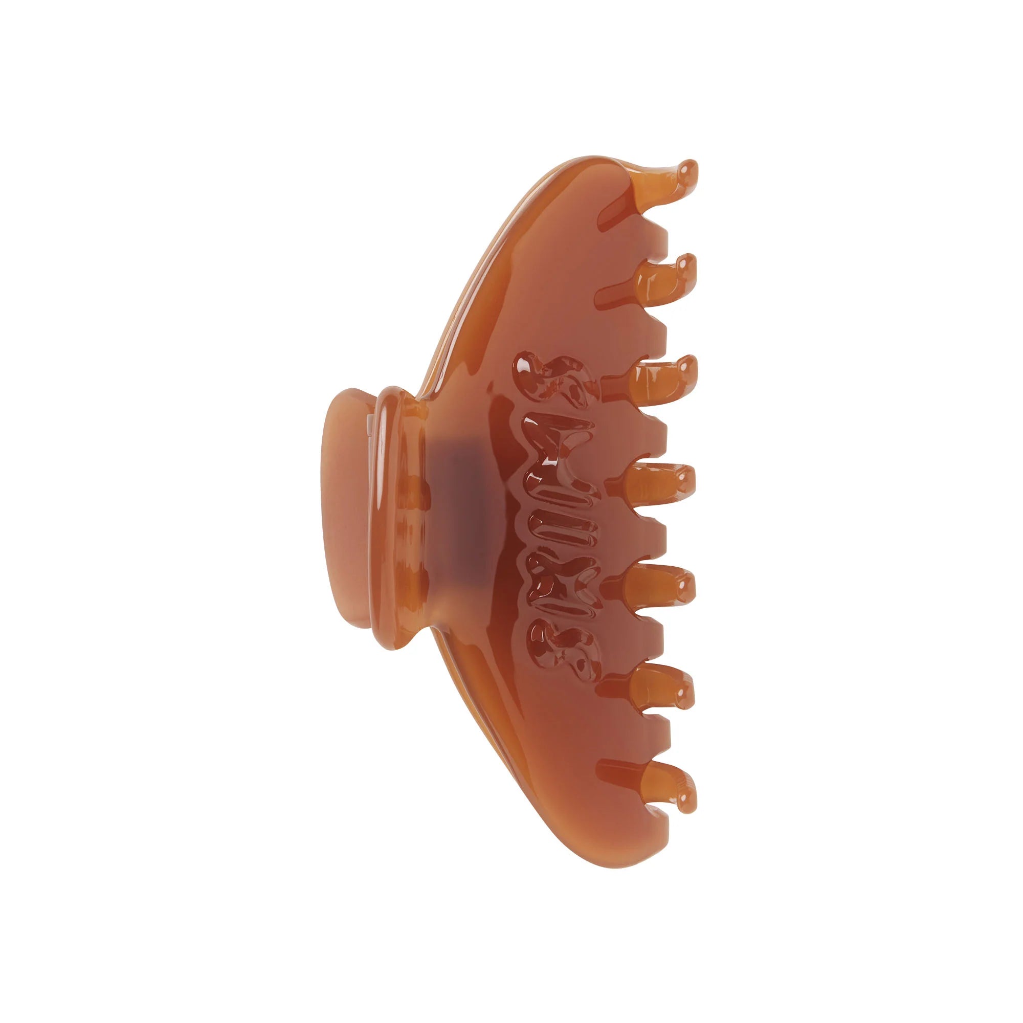 GETTING READY ACCESSORIES EMBOSSED LOGO CLAW CLIP | ALMOND