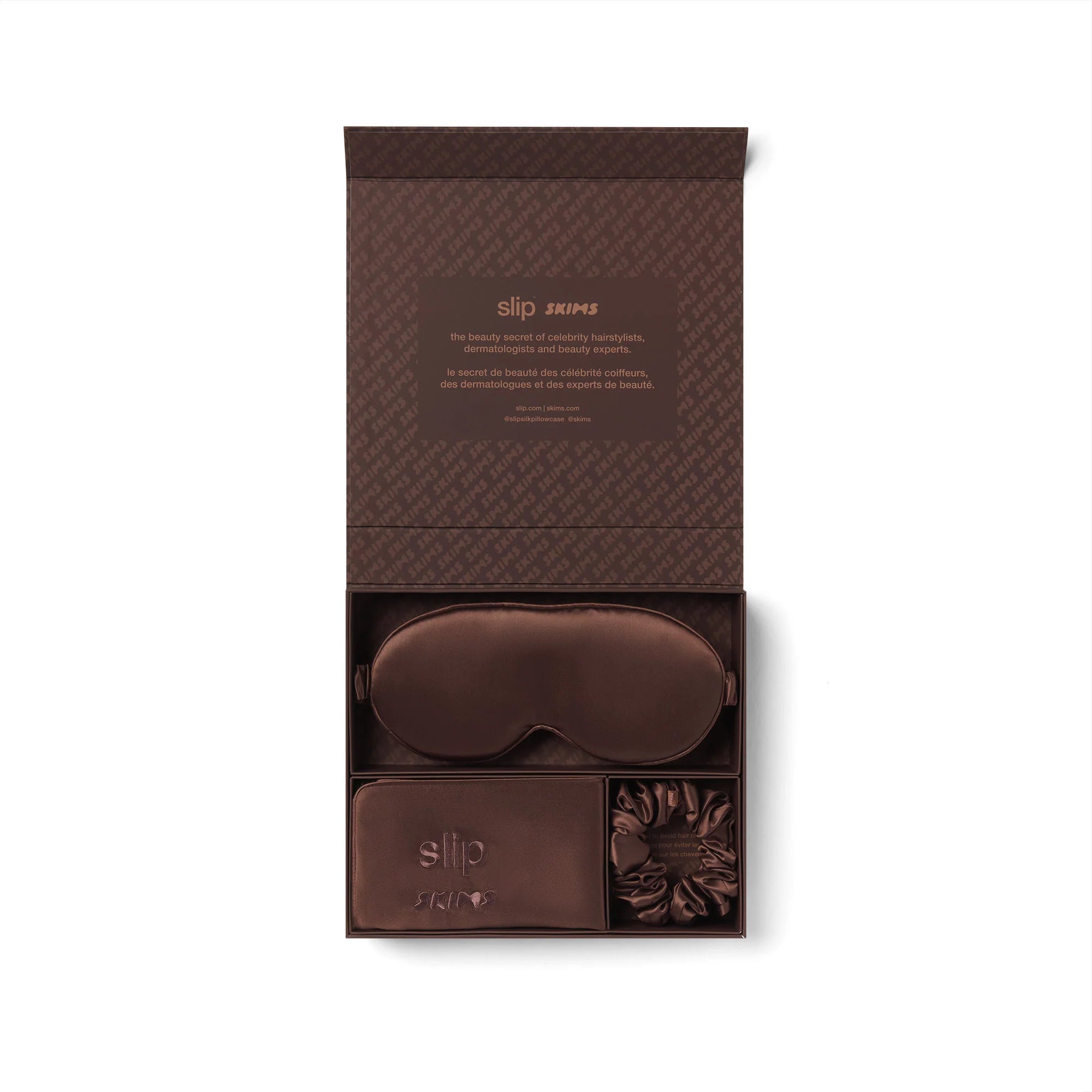 SLIP X SKIMS PURE SILK SIGNATURE GIFT SET | COCOA