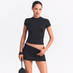 NikeSKIMS AIRY BABY TEE | OBSIDIAN