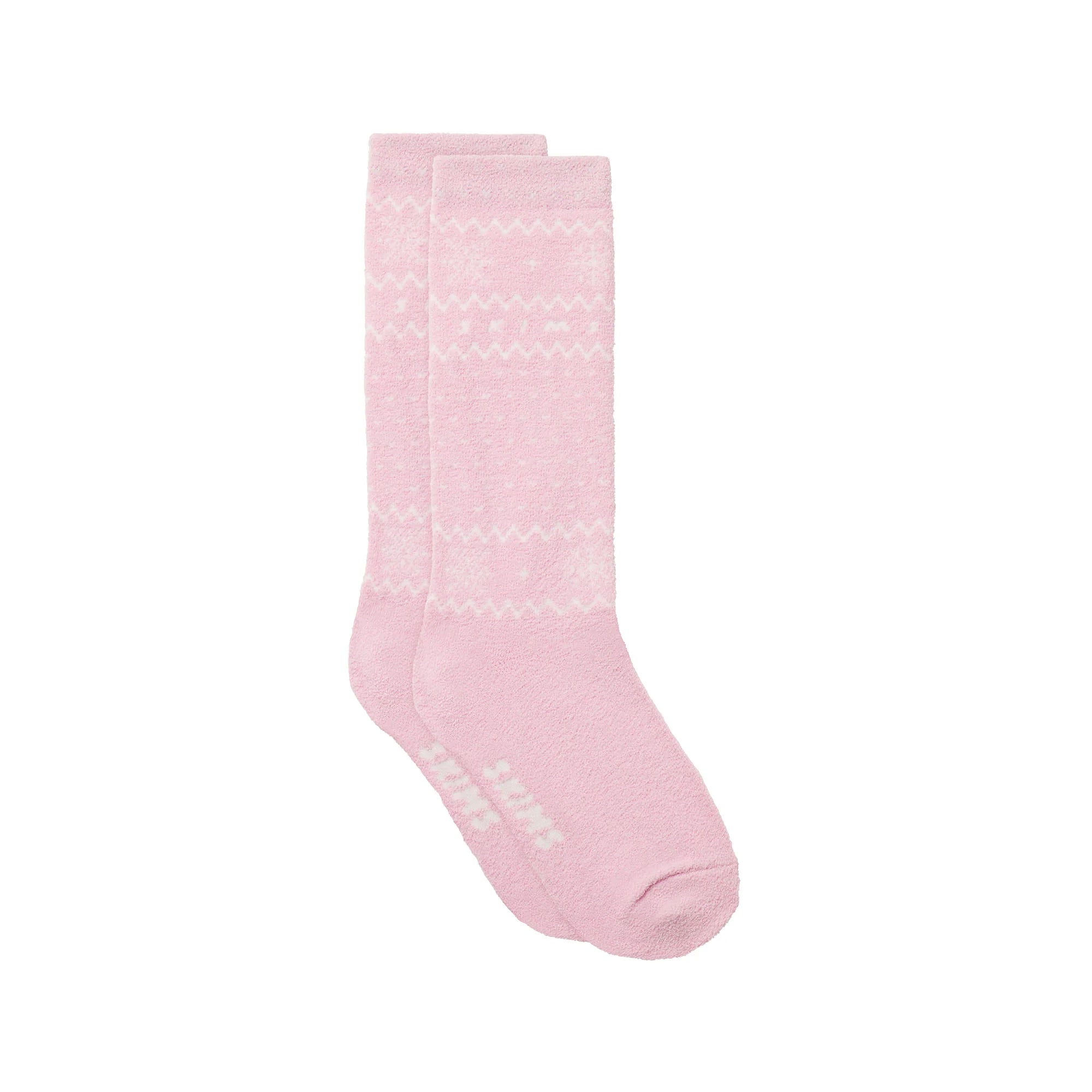 COZY LITE SOCK | BABY PINK HEART FAIR ISLE