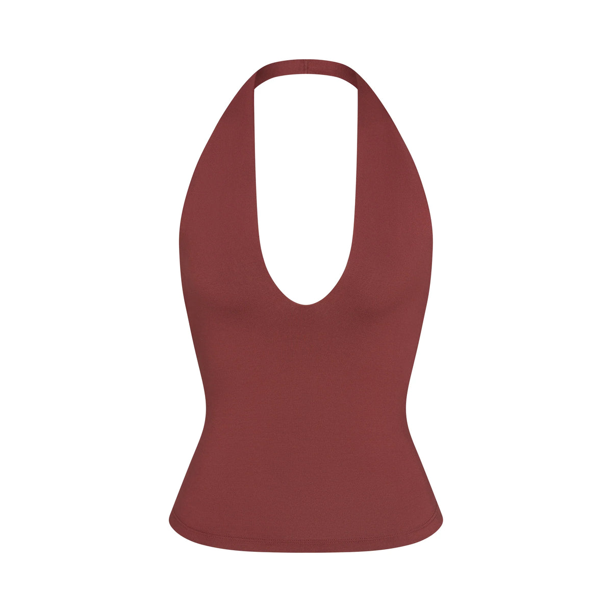 SMOOTH LAYERS HALTER TOP | HENNA