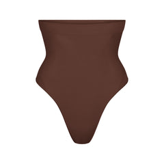 SEAMLESS SCULPT HIGH-WAISTED THONG | COCOA