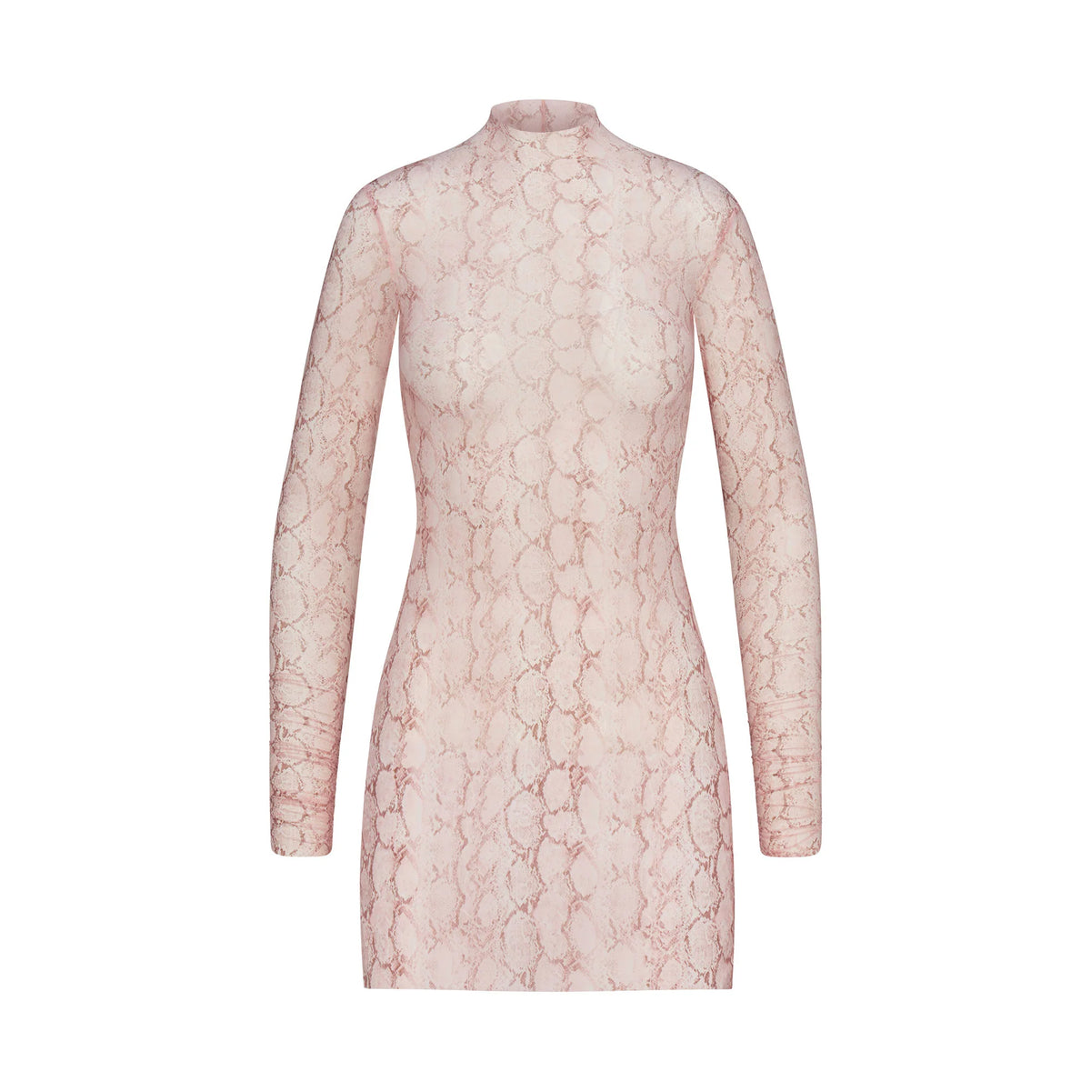 MILKY SHEER TUNIC | ROSE PASTEL SNAKE PRINT